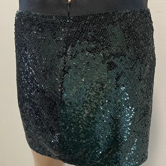 Haute Hippie Green Sequins Mini Skirt as Seen on Jlo & Gossip Girl! Siz… - Picture 11 of 16